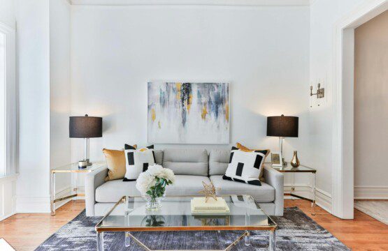 white and brown sofa set